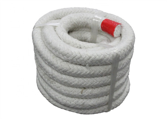 白い繊維腺パッキング編みこみの織物のセラミック ファイバの正方形の編みこみのロープ