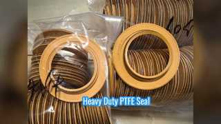 PTFE オイルシール 重機用油圧シリンダ